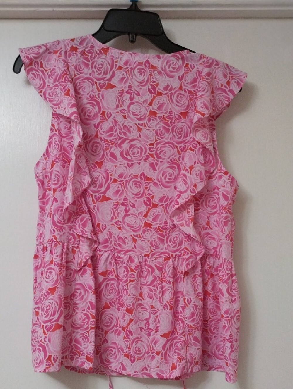 Pink Floral Ruffle Top - Picture 4 of 4